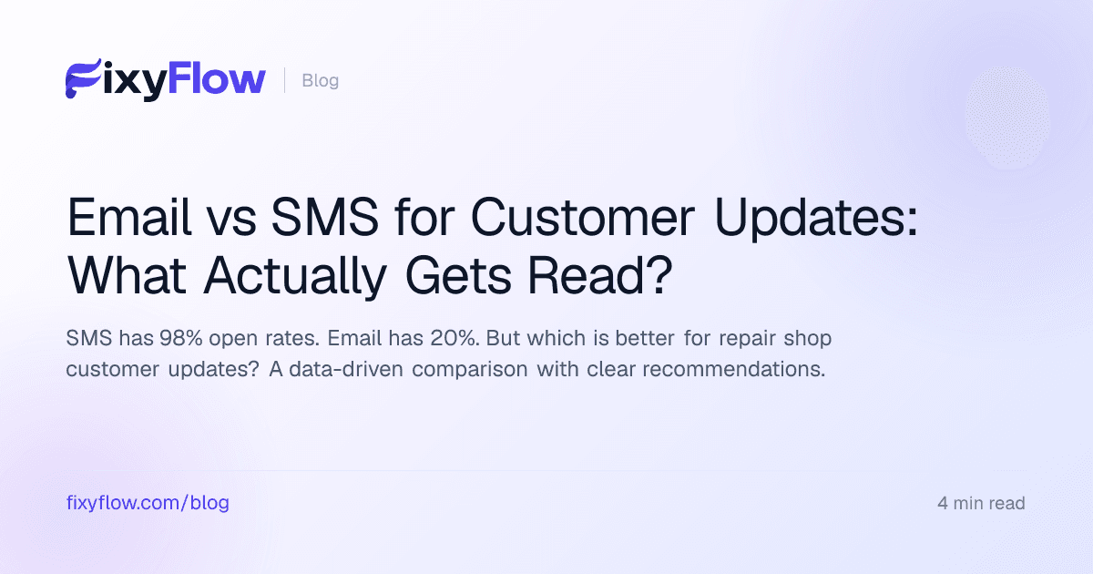 Email vs SMS for Customer Updates: What Actually Gets Read?
